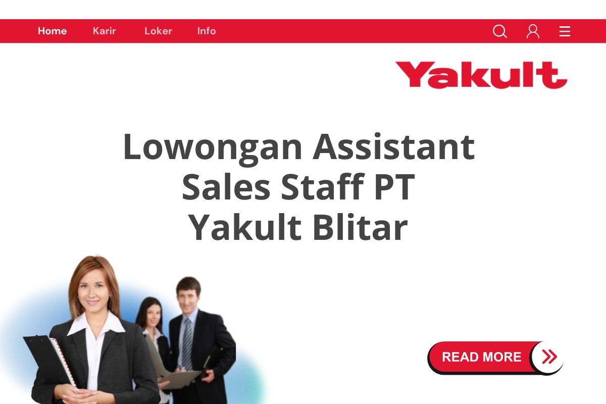 Lowongan Assistant Sales Staff PT Yakult Blitar