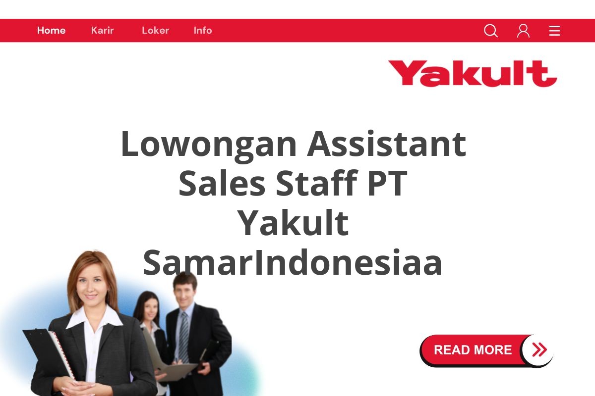 Lowongan Assistant Sales Staff PT Yakult SamarIndonesiaa
