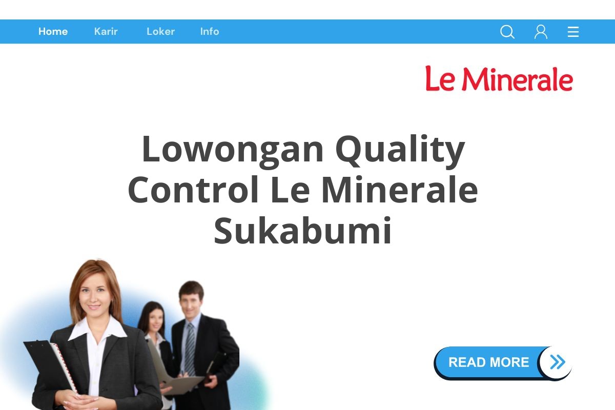 Lowongan Quality Control Le Minerale Sukabumi