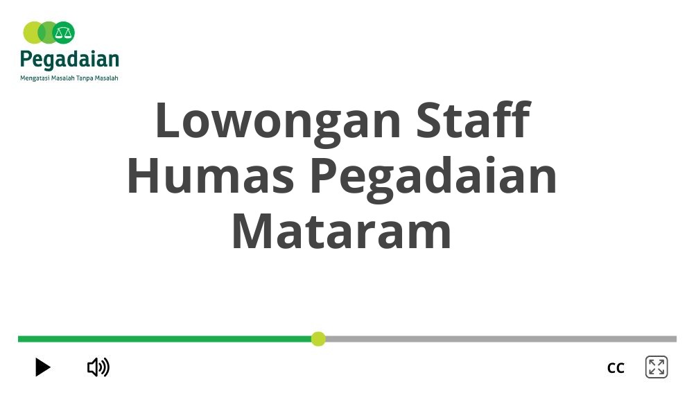 Lowongan Staff Humas Pegadaian Mataram